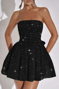Black Strapless Bodycon Mini Dress