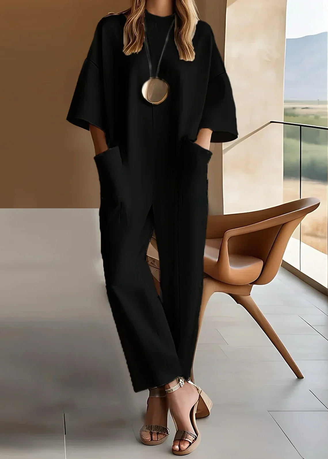Clara | Elegant Short-Sleeve Jumpsuit