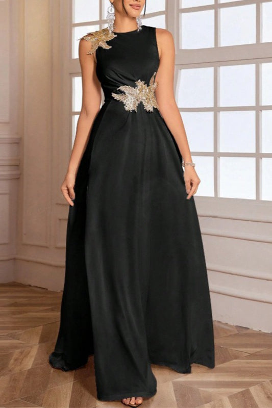 Black Sleeveless Bodycon Maxi Dress