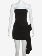 Party Dresses White Strapless Sleeveless Semi Formal Dress