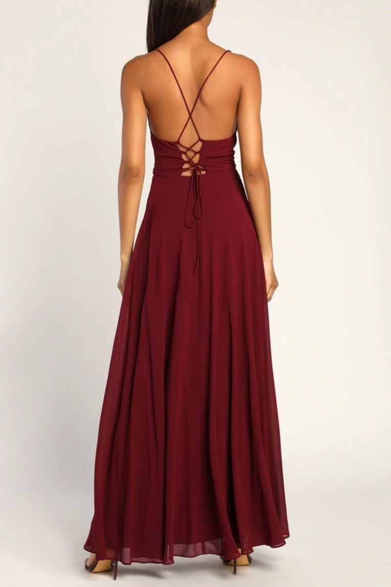 Halter Backless Maxi Dress