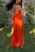 Marlena Embroidered Lace Slip Maxi Dress