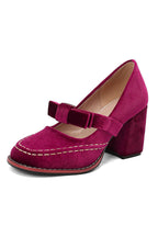 Square-toe Bow High Heels