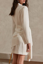 Elegant V-Neck Belted Cocktail Dress