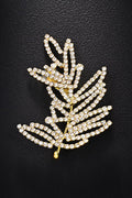 Rhinestone Leaf Ear-Cuff Earrings