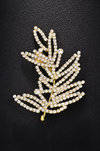 Rhinestone Leaf Ear-Cuff Earrings