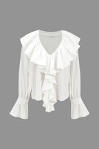 Ruffle Long-Sleeve Shirt