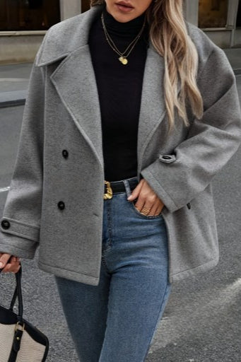 Oversized Versatile Wool Blend Short Blazer Style Coat