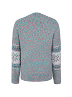 Snowflake Jacquard Mock Neck Sweater