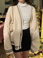 Bat Knitted Sweater Single Breasted Cardigan