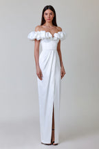 Off-Shoulder Ruffle Gown
