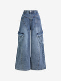 Slant Line Split Design Boyfriend Jeans