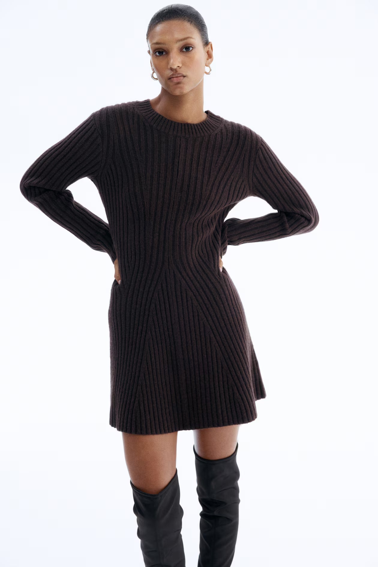 Lacy Knit Mini Dress