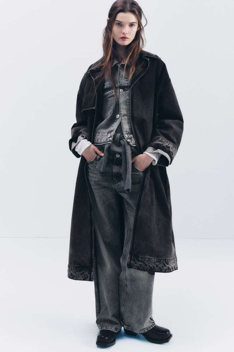 Dark Vintage Relaxed Denim Overcoat