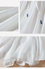 Solid Color Ramie Artistic Retro Skirt