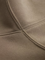 Solid Color Sleeve Embellished Oversized Hoodie