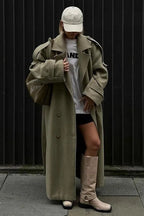 Vintage Double Breasted Belted Overcoat