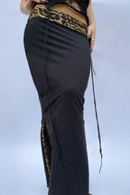 Y2K Split Bodycon Skirt