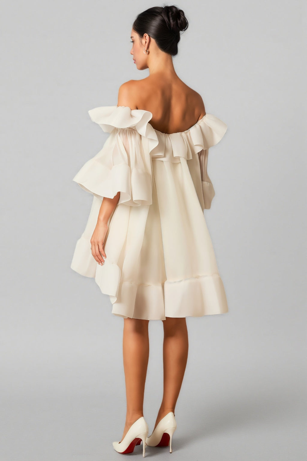 Verna Off Shoulder Ruffle Mini Dress