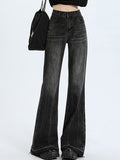High waist loose fit not clinging to the legs Flare Jeans