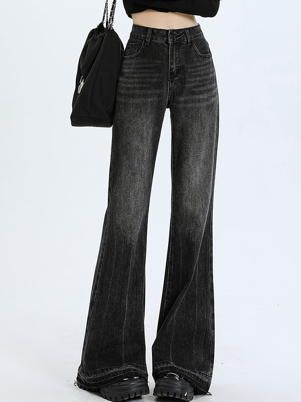 High waist loose fit not clinging to the legs Flare Jeans