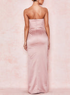 Satin Gown with Side Split