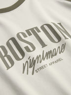 Letter Print Color Block Splice Raglan Oversized Hoodie