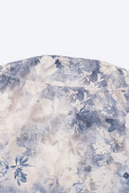 French Floral Strapless Ruffled Split Party Dress