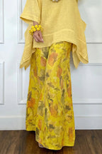 Sienna Asymmetric Linen-Look Resort Set in Sunshine Yellow