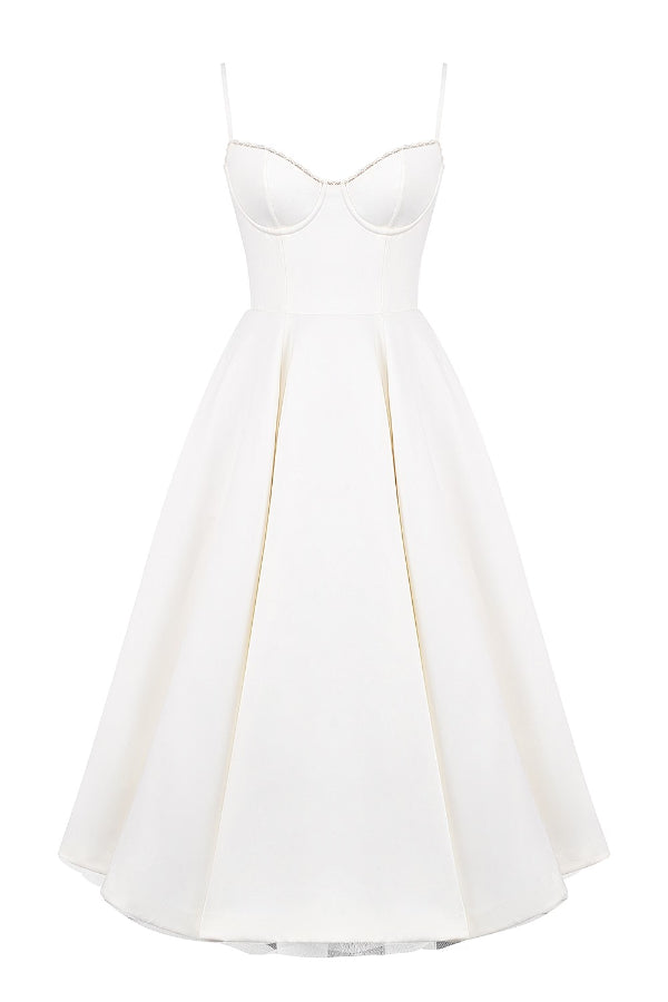 | Strapless V-neck Sleeveless Maxi Dress