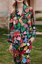 Tiger and Zebra Printed Home Long Sleeved Two-piece Set