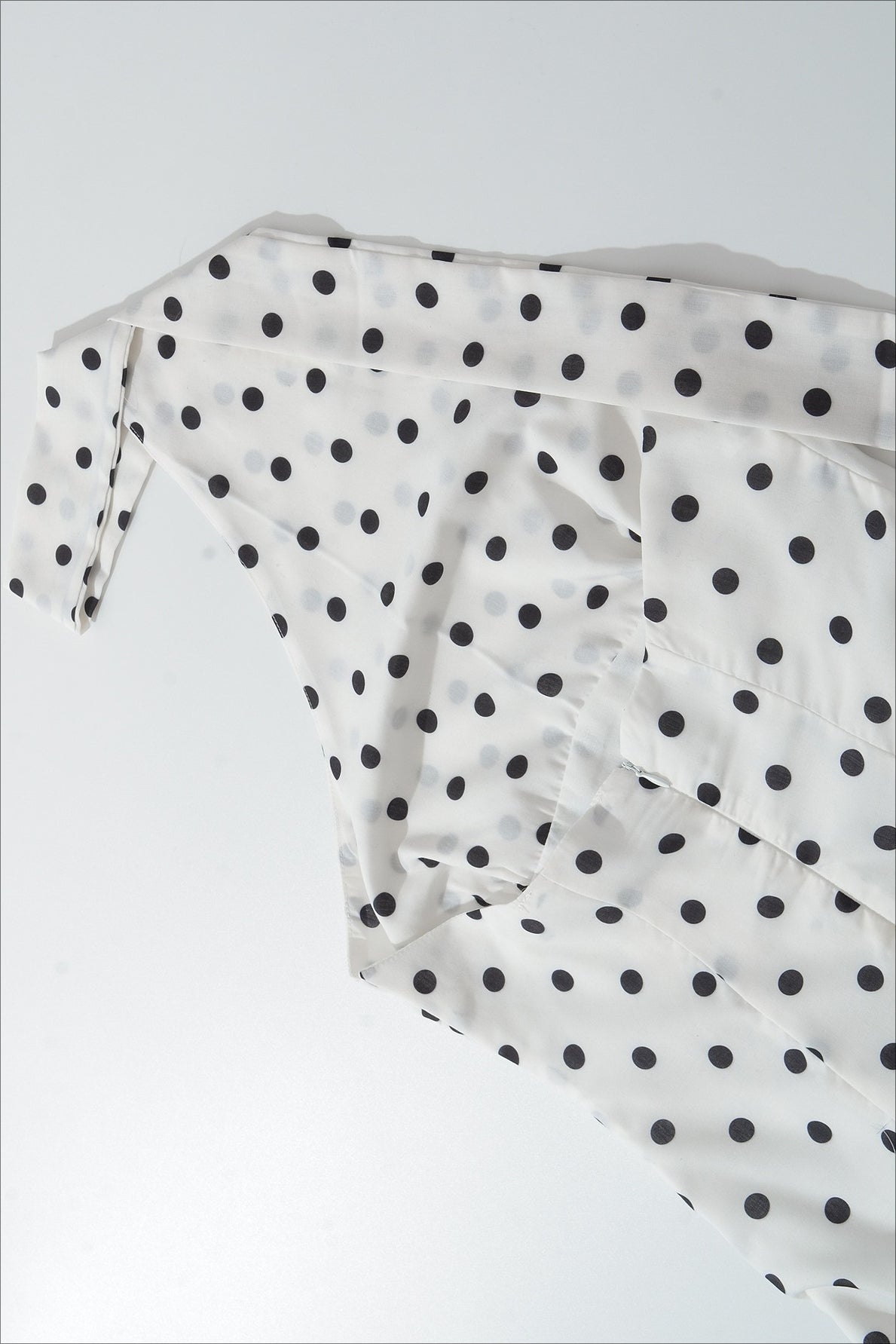 White One Shoulder Choker Neck Polka Dot Bubble Hem Mini Dress