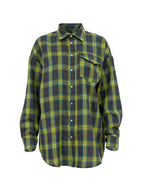 Vintage Plaid Print Long Sleeve Blouse