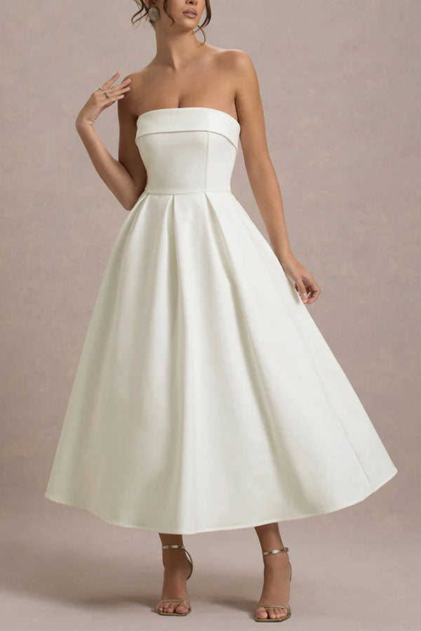 Celine Strapless Midi Dress