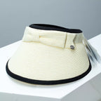 Bowknot Straw Sun Visor Hat