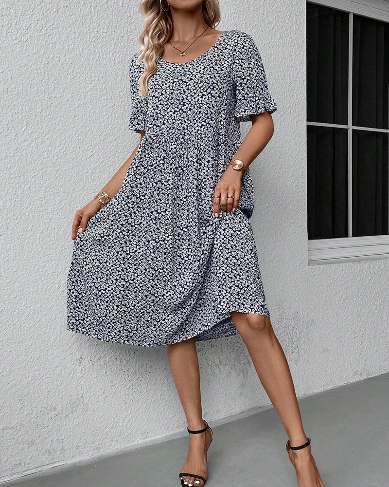 Adrianna Premium Floral Midi Dress Everyday Luxe Edit