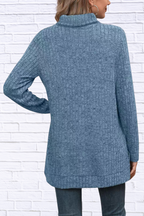 Turtleneck High Low Top