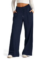 Solid Splice Drawstring Sweatpants
