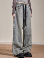 American retro straight Boyfriend Jeans