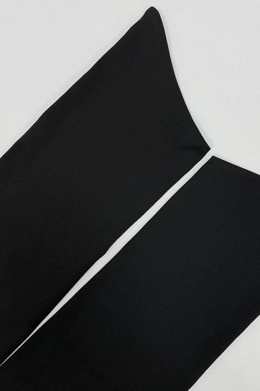 Asymmetric Neck Cutout Tie Front Fitted Bodycon Mini Dress