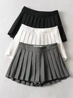 High Waist Short In Front And Long In Back To Prevent Exposure Mini Skirts