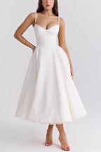 Lorraine Premium Strapless V Neck Sleeveless Tutu Maxi Dress Designer Edit