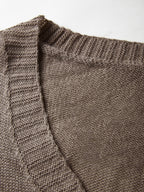 Mohair Solid Lantern Sleeve Baggy Cardigan