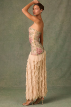 DILETTA RUFFLE MAXI DRESS