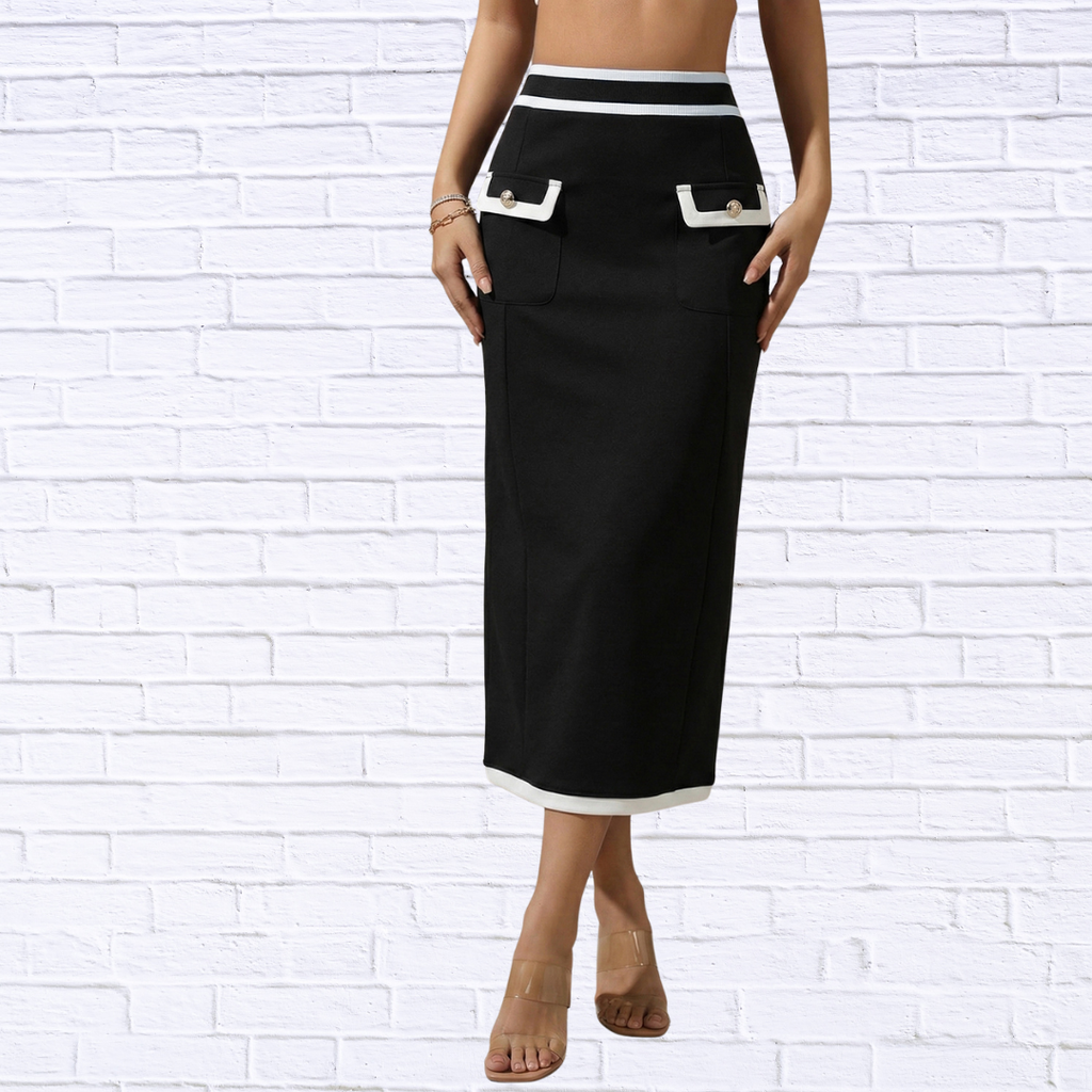 Contrast Trim Skirt