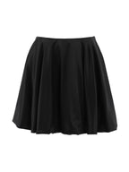 Satin Pleated A-line Mini Skirt