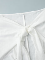 Pure Cotton Lapel Hip-hugging Shirts Mini&Short Dresses