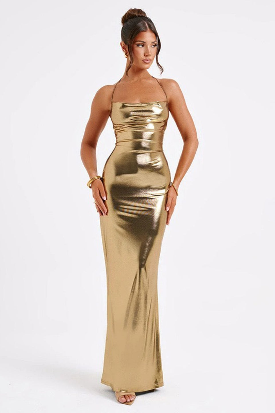 Sequin Bodycon Gown Maxi Dress