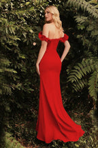 Red Long Sleeve Backless Bodycon Dress