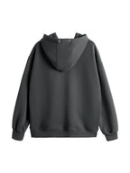 Letter Print Drawstring Eyelet Decor Pocket Oversized Hoodie